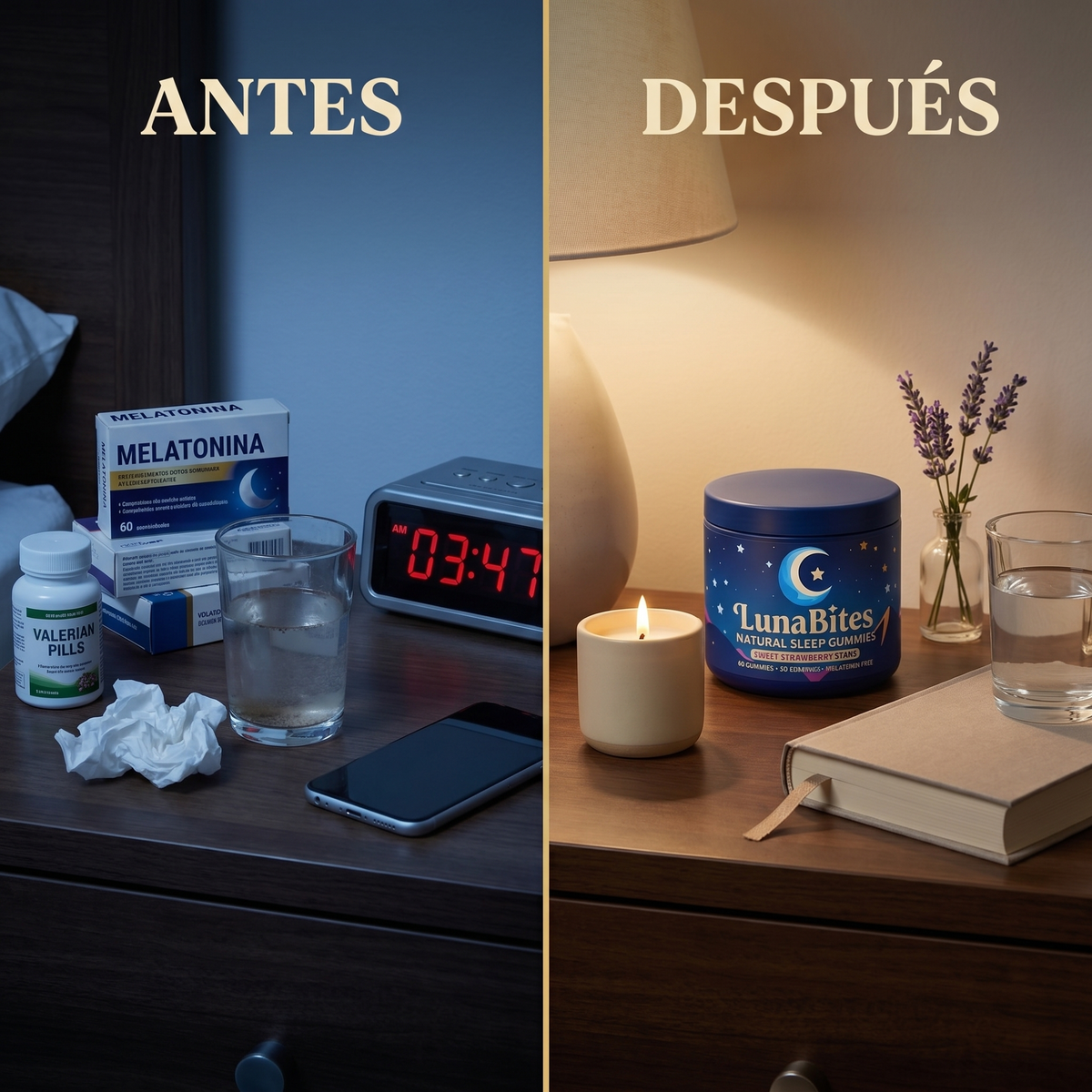 Duérmete en minutos y despierta sin niebla — LunaBites Sleep Gummies